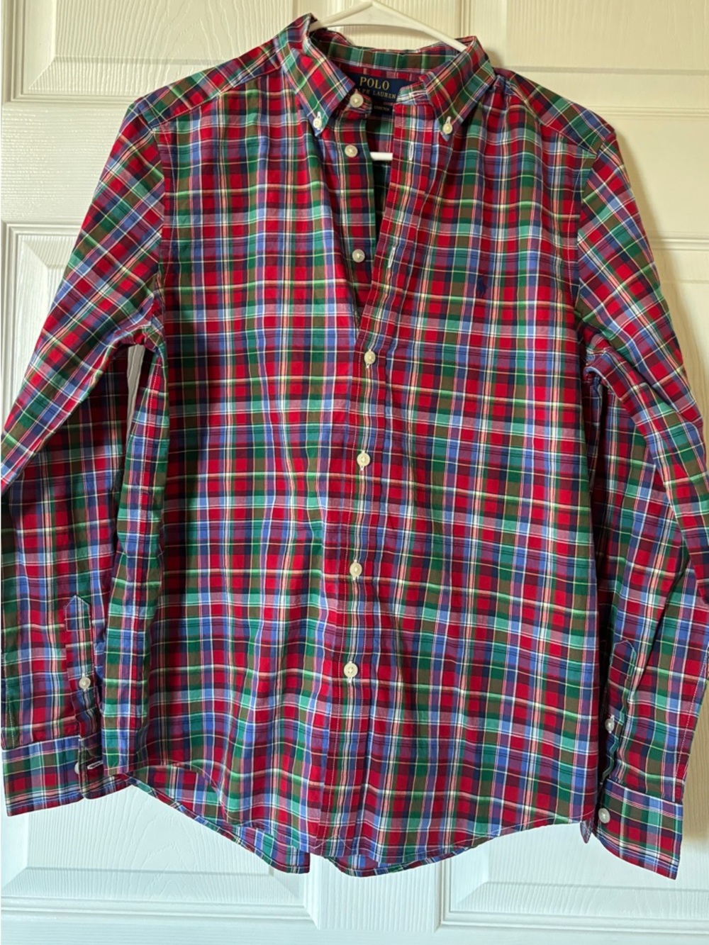 Ralph Lauren Red & Green Plaid Button-Down Shirt